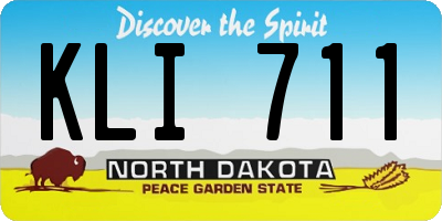 ND license plate KLI711