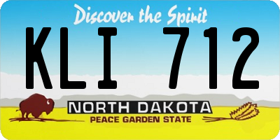 ND license plate KLI712