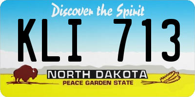 ND license plate KLI713