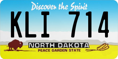 ND license plate KLI714