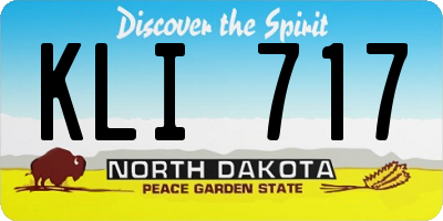 ND license plate KLI717