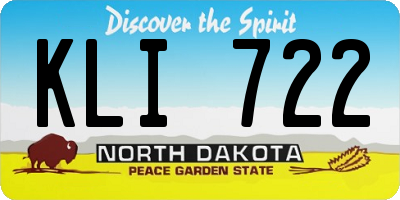 ND license plate KLI722