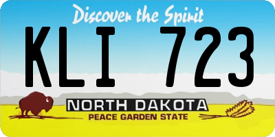 ND license plate KLI723