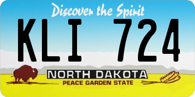 ND license plate KLI724