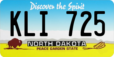 ND license plate KLI725