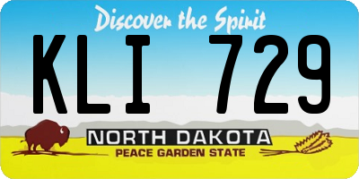 ND license plate KLI729
