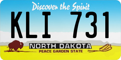 ND license plate KLI731