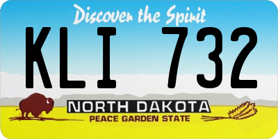 ND license plate KLI732