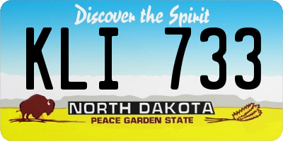 ND license plate KLI733