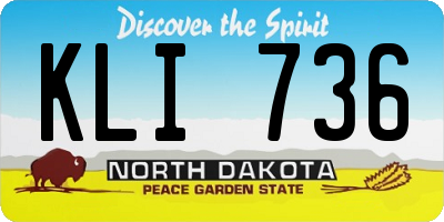 ND license plate KLI736