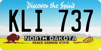 ND license plate KLI737