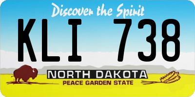ND license plate KLI738