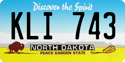 ND license plate KLI743