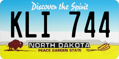 ND license plate KLI744