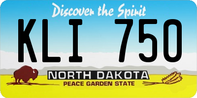 ND license plate KLI750