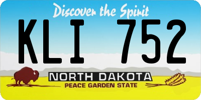 ND license plate KLI752