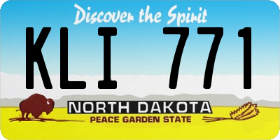 ND license plate KLI771