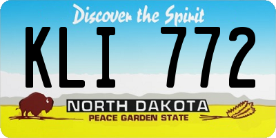 ND license plate KLI772