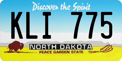 ND license plate KLI775