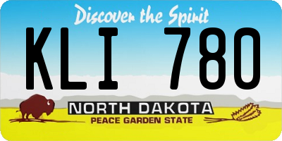 ND license plate KLI780