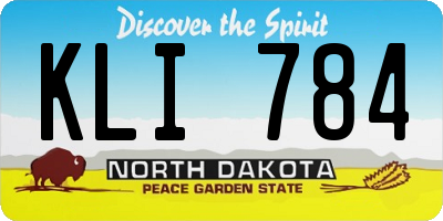 ND license plate KLI784