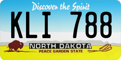 ND license plate KLI788