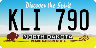 ND license plate KLI790