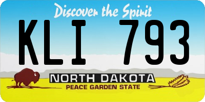 ND license plate KLI793