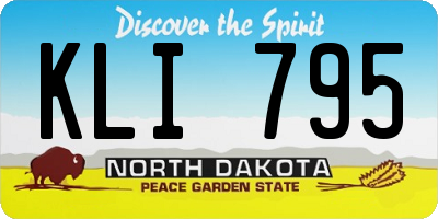 ND license plate KLI795