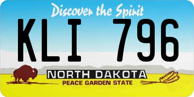 ND license plate KLI796
