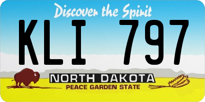 ND license plate KLI797