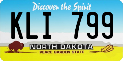 ND license plate KLI799