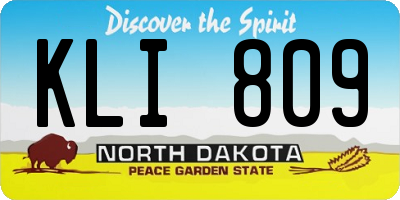 ND license plate KLI809