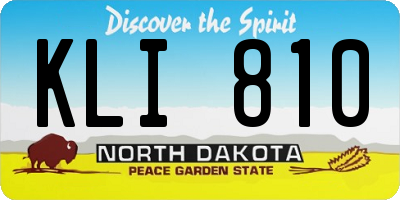 ND license plate KLI810