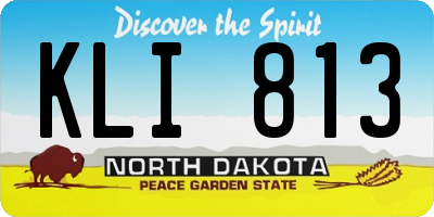ND license plate KLI813