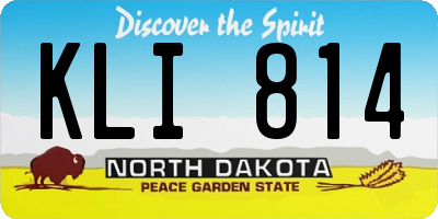ND license plate KLI814