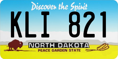 ND license plate KLI821