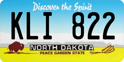 ND license plate KLI822