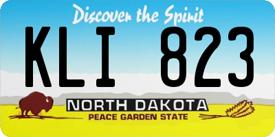 ND license plate KLI823