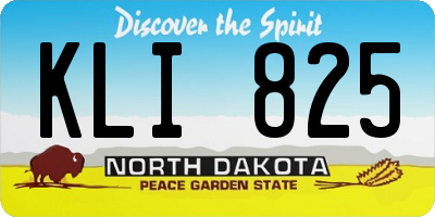 ND license plate KLI825