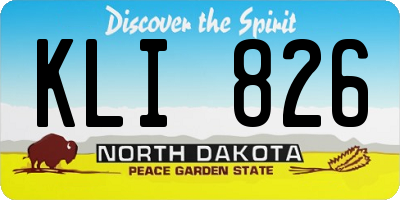 ND license plate KLI826
