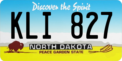 ND license plate KLI827