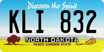 ND license plate KLI832