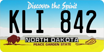 ND license plate KLI842