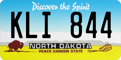 ND license plate KLI844