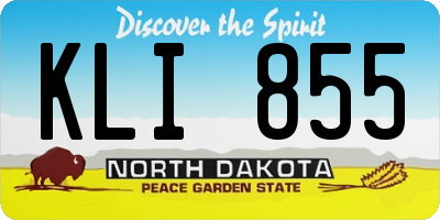 ND license plate KLI855