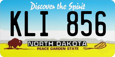 ND license plate KLI856