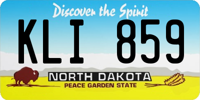 ND license plate KLI859