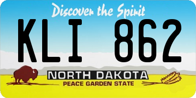 ND license plate KLI862