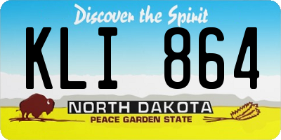 ND license plate KLI864